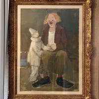 Quadro L.Stroppa - “Il clown e il piccolo Pierrot"