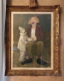 Quadro L.Stroppa - “Il clown e il piccolo Pierrot"