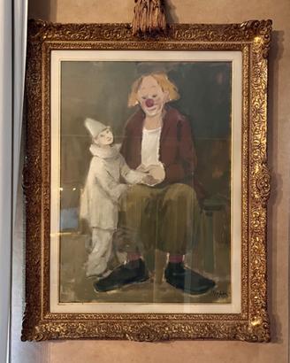 Quadro L.Stroppa - “Il clown e il piccolo Pierrot"