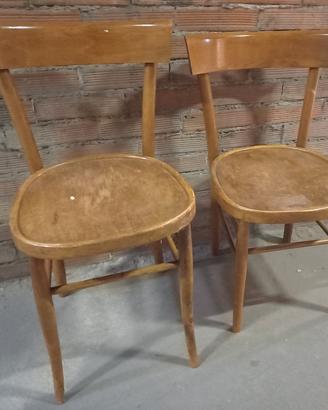 Coppia di sedie vintage anni 60/70 in legno