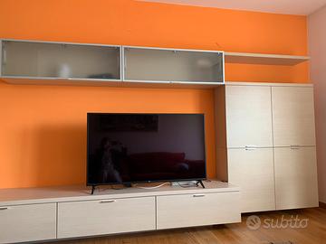 Parete attrezzata soggiorno componibile come nuova