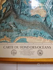 Stampa geografica con cornice 