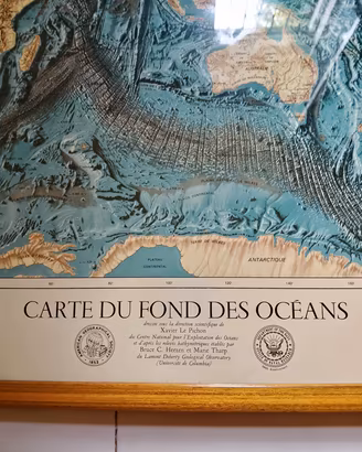 Stampa geografica con cornice 