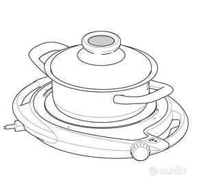 Piano cottura mobile AMC NAVIGENIO + pentola ovale