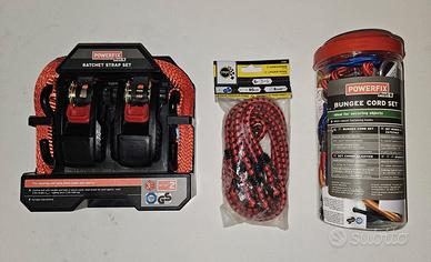 Set di cinghie a cricchetto e corde elastiche