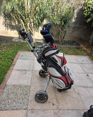 sacca da golf con mazze 