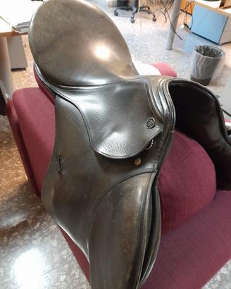 Sella da Dressage Kieffer in Pelle Nera.