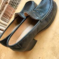 vintage, mocassini con tacco donna