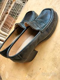 vintage, mocassini con tacco donna