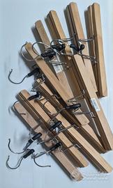 #Grucce Appendiabiti in Legno  Pinze Antiscivolo