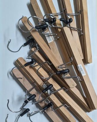 #Grucce Appendiabiti in Legno  Pinze Antiscivolo