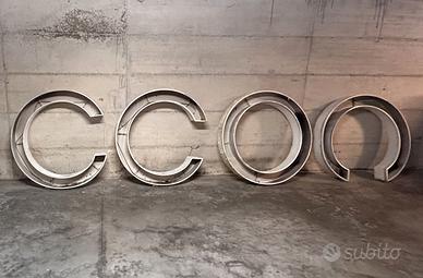 Lettere alluminio grandi diametro 120cm