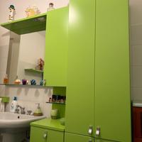 Mobili bagno verde con specchiera