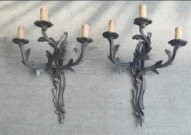 lampade da parete vintage in bronzo