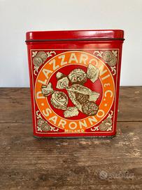 Rara scatola latta vintage Lazzaroni Saronno