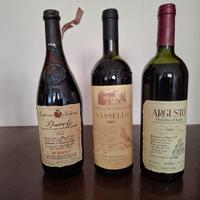 Set 3 bottiglie vino vintage