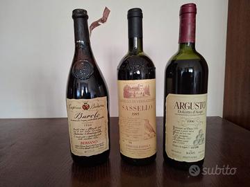 Set 3 bottiglie vino vintage