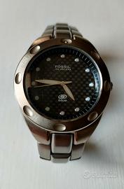 Orologio vintage Fossil Blue AM-3287 100 Meters