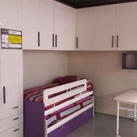 Cameretta frassino e mirtillo con ponte angolo