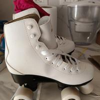 pattini a rotelle misura 36 bianco 