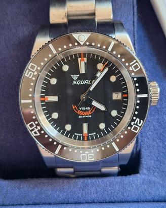 Squale 1545 Black Bracelet Diver 30 atmos