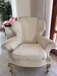 Poltrona bianca vintage ottim stato