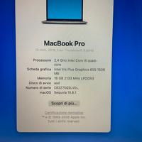 Macbook Pro 13” 2019 touchbar