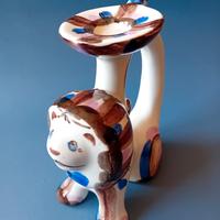 Portacandele Urss ceramica anni '80 vintage
