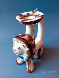 Portacandele Urss ceramica anni '80 vintage