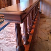 Parapetto divisorio in Mogano antico 300x30x85cm