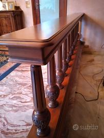 Parapetto divisorio in Mogano antico 300x30x85cm