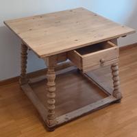 Tavolo antico tirolese h78 - 79x80