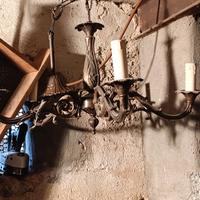 Lampadario antico in ottone 