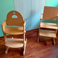 seggiolini legno regolabili pappa