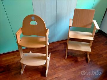 seggiolini legno regolabili pappa