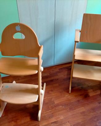 seggiolini legno regolabili pappa