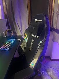 Postazione Secret Lab + schermo Samsung ARK