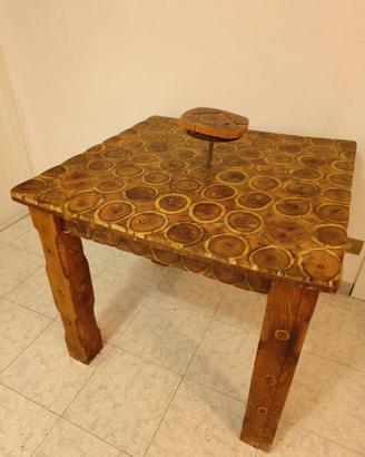 Tavolo Rustico Artigianale in Legno Massiccio
