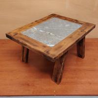 Tavolino rustico legno/marmo