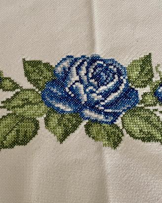 Tovaglietta/ centrotavola vintage rose blu