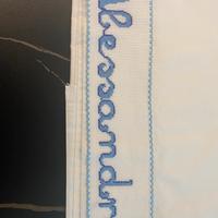 Lenzuolo ricamato a mano “Alessandro”