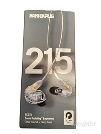 Auricolari * SHURE SE215 TRASPARENTI