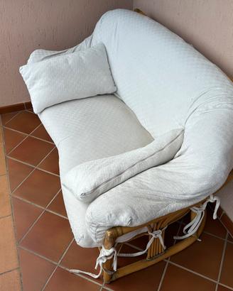 Salotto in bambù e rattan