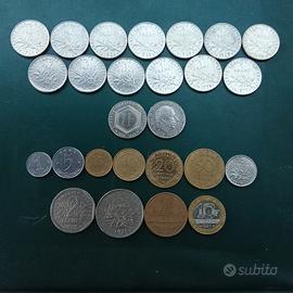 Monete Francia da 1 franco a 15-20 cent. l'una