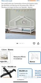 Lettino montessori Casetta