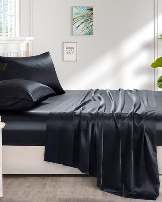 Lenzuola di seta nere