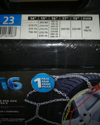 Catene da neve Lampa, NUOVE,S-16, gr225, misura 23