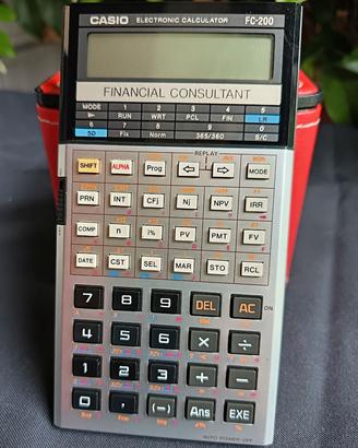 Calcolatrice Casio FC-200 finanziaria vintage 1987