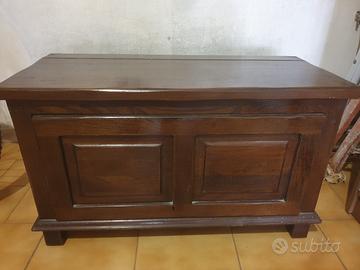 Cassa panca in legno contenitore rustica