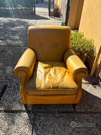 Poltrona in pelle